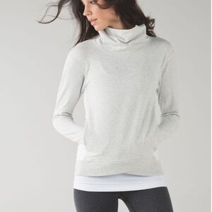 Lululemon On The Double Pullover Heathered White Size 6